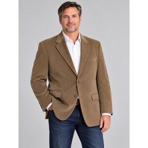 Meeting Street Mens Corduroy Sport Coat Blazer Tan Brown 46 Regular Brand New